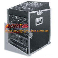 12u X 10u Slant Combo DJ / Mixer Rack Case W/ 4" Wheels/Casters